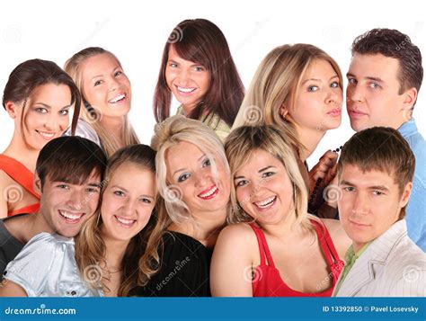 faces young people collage stock photo image  large group