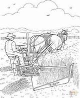 Coloring Pages Harvest Printable Harvesting Farmer Fall Crops Early Time September Horse Seasons Color Para Colorear Colouring Ausmalbild Dibujos Kids sketch template