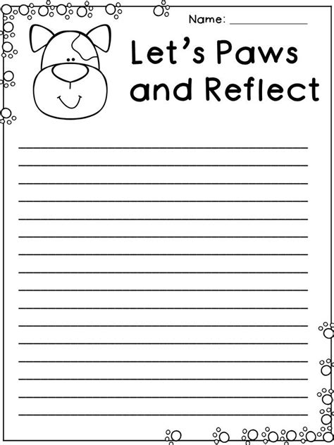 reflection writing paper great  character education behavior
