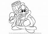 Dedede King Coloring Smash Bros Pages Kirby Super Draw Drawing Step Getcolorings Printable Getdrawings Color sketch template