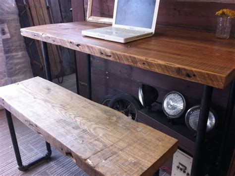 buy  hand crafted industrial salvaged wood desk