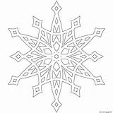 Coloring Snowflake Mandala Pages Patterns Printable Color Print sketch template