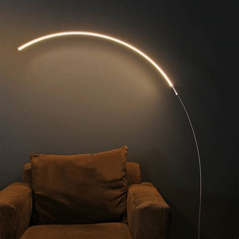 brightech sparq led arc floor lamp curved contemporary minimalist