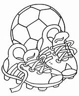 Bal Voetbalschoenen Voetbal Kleurplaten sketch template