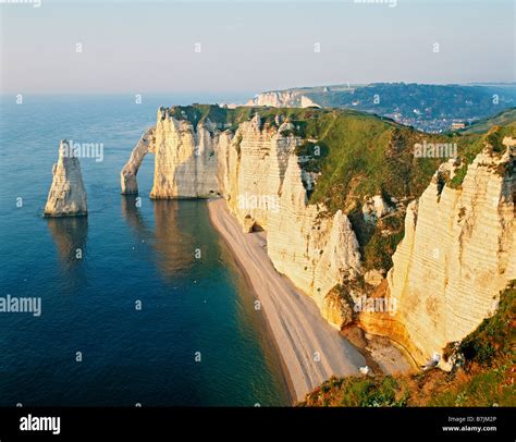 france normandy  cliffs  etretat stock photo alamy