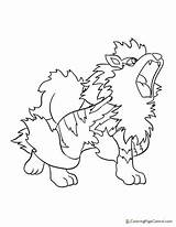 Coloring Arcanine Central sketch template