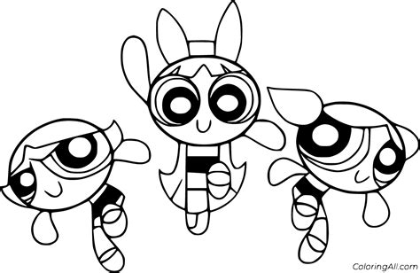 powerpuff girls coloring pages coloringall