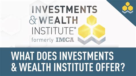 investments wealth institute offer youtube