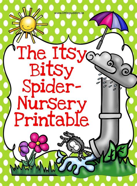 itsy bitsy spider  printable nursery rhymes preschool itsy bitsy