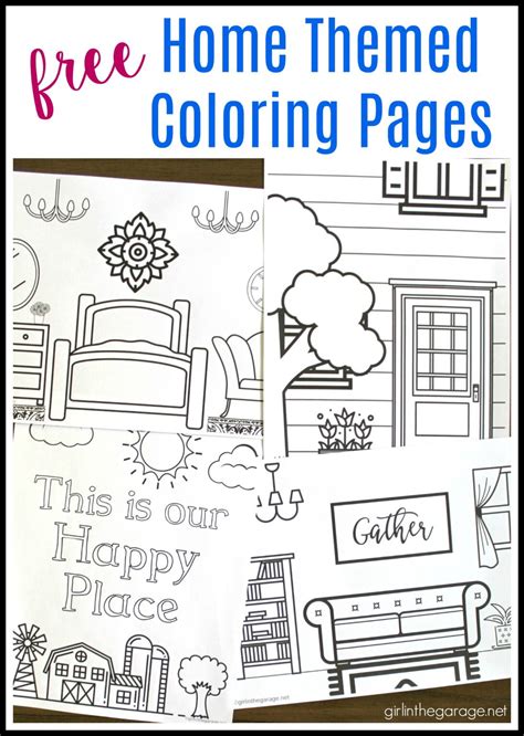 printable house coloring pages girl   garage