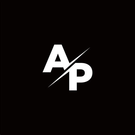 ap logo letter monogram slash  modern logo designs template