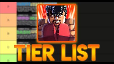 untitled boxing game tier list roblox youtube