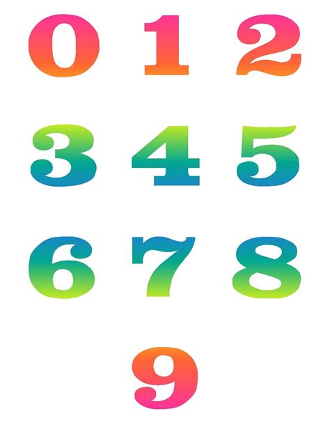 artistic numbers clipart   cliparts  images