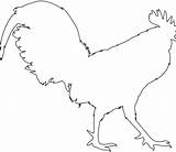 Rooster Silhouette Silhouettes Outline Coloring Svg Pages Drawing sketch template