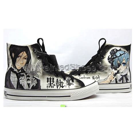 anime shoes black butler hand painted anime canvas shoes paintin