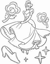 Cinderella Coloring Pages Printable Kids sketch template