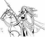 Coloring Pages Warrior Medieval Princess Book Knight Woman Archer Books Female Manga Sucker Women Colouring Drawings Color Armor Sketch Queen sketch template