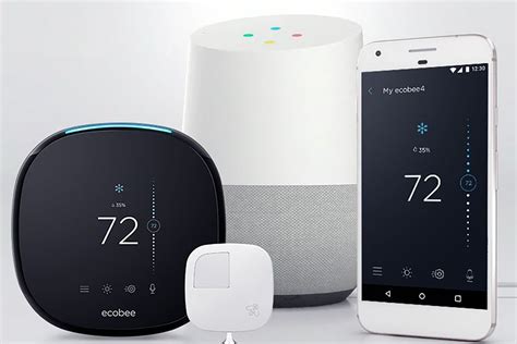 ecobee thermostats    voice controlled  google assis