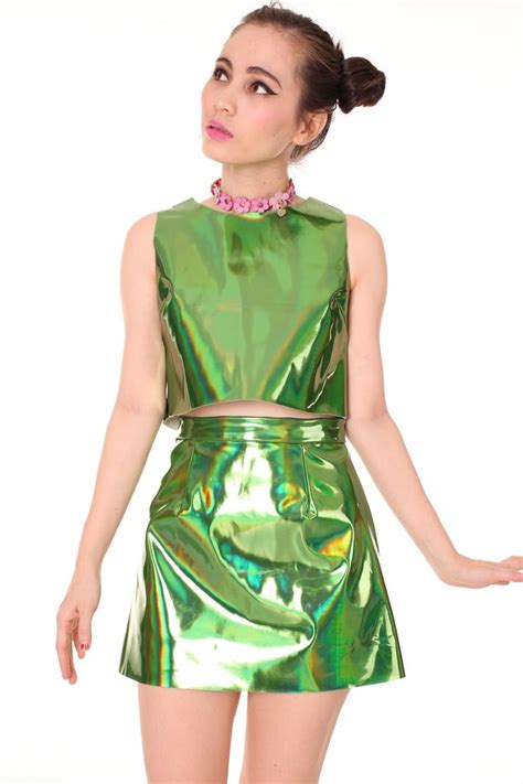 holographic and pvc holographic fashion clothes design