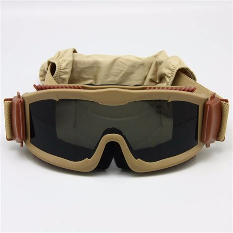 Ballistic 3 Lens Alpha Military Goggles For Men Ess Tactical Army