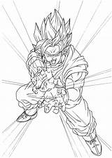 Ausdrucken Goku Schlacht Gohan sketch template