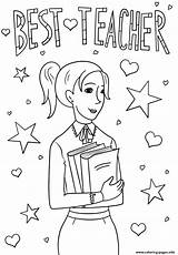 Teacher Coloring Pages Printable Print Book sketch template