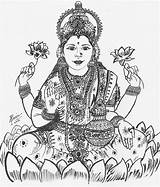 Lakshmi Durga sketch template