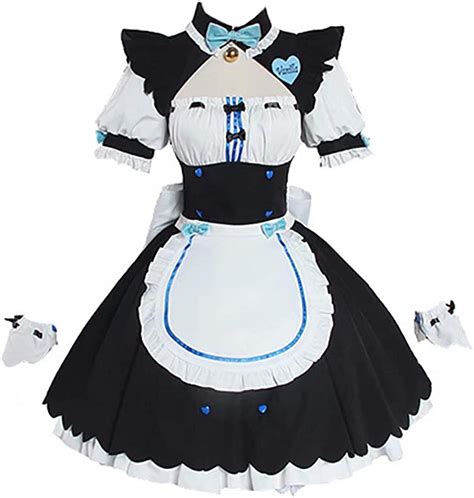 Nekopara Anime Cosplay Chocola Vanilla Maid Uniforms Dresses Halloween