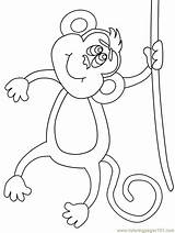 Coloring Monkeys Printable Monkey Pages Popular sketch template
