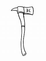 Hatchet Cliparts Coloring Pages Clipart Template Library sketch template