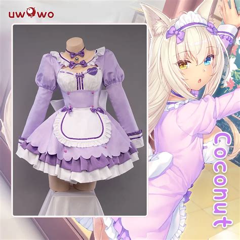 Uwowo Anime Nekopara Vol 4 Coconut Maid Dress Cosplay Costume Cute