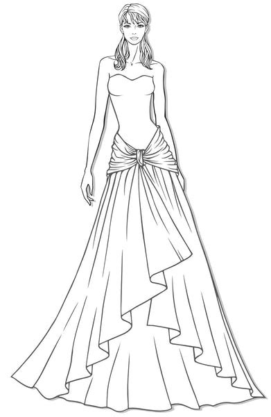 ball gown dresses coloring pages