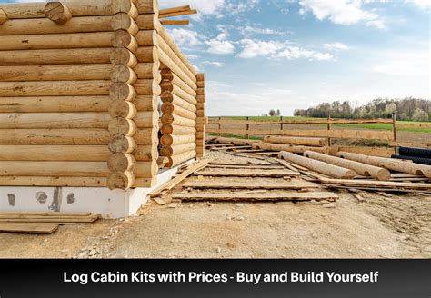 log cabin kits  prices buy  build