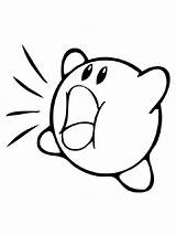 Kirby Coloring Pages Printable Sucking Smash Sticker Vinyl Super Decal Recommended sketch template