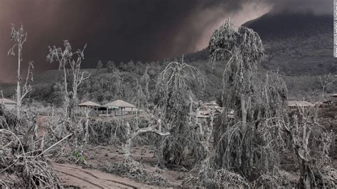volcanic ash smothers part of indonesia kills 15