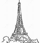 Paris Coloring Pages Printable Eiffel Tower Kids Colouring Getdrawings Getcolorings Color sketch template