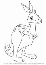 Animal Jam Kangaroo Draw Drawing Step Cartoon Drawingtutorials101 Aj Games Learn Getdrawings sketch template