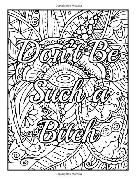 swear word  printable coloring pages adults  coloring