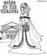 Theater Coloring Pages Woman sketch template