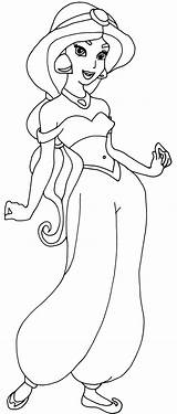 Aladdin Coloringhome Coloringtop Princesses Mildred sketch template
