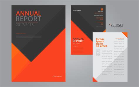annual report elegant geometric flat design template  vector art  vecteezy