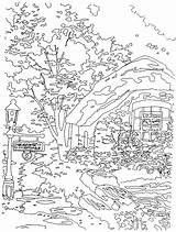 Kinkade Thomas Coloring Pages Book Printable Painting Collectors Cottage Books Choose Board Adult sketch template