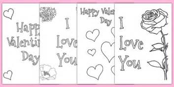valentines day card colouring templates valentines day