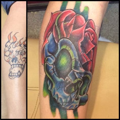 tattoos   legs  people    skull