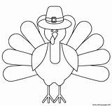 Coloring Thanksgiving Easy Simple Turkey Pages Printable Print Book sketch template