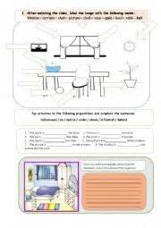prepositions  place worksheets