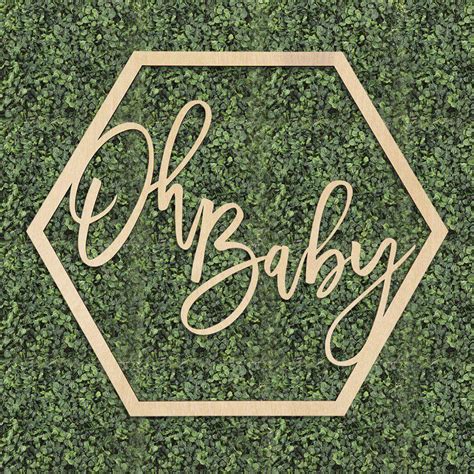 wooden  baby sign moon blooms