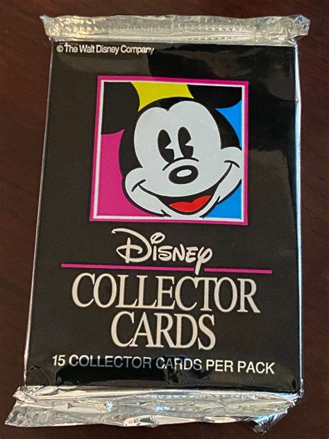 vintage authentic disney collector cards unopened package  etsy