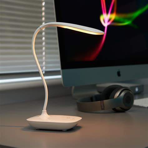 auraglow wireless cordless rechargeable flexible led desk reading lamp light ebay