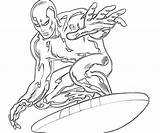 Surfer Silver Coloring Pages Surfing Character Printable Superheroes Getdrawings Ages Big Drawings Popular sketch template